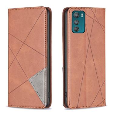Imagem de HONGYAN Capa de telefone Para Motorola Moto G42 4G Prismatic Invisible Magnetic Leather Telefone Capa protetora