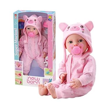 Imagem de Divertoys boneca diver new born brincando de pijama menina, 4, branca