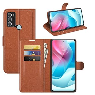 Imagem de YUNCHAO Caixa de telefone Para Motorola Moto G60S Litchi Textura Horizontal Flip Phone Protective Case com titular e slots de cartão e carteira capa para celular