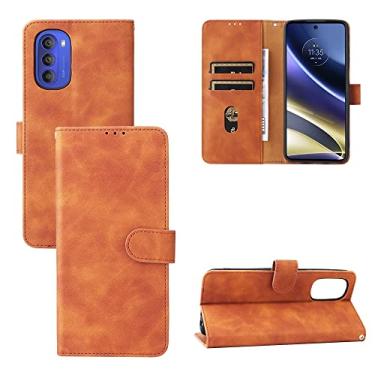 Imagem de YUNCHAO Caixa de telefone Para Motorola Moto G51 5G Fense Flip Leather Case de Couro Magnético capa para celular