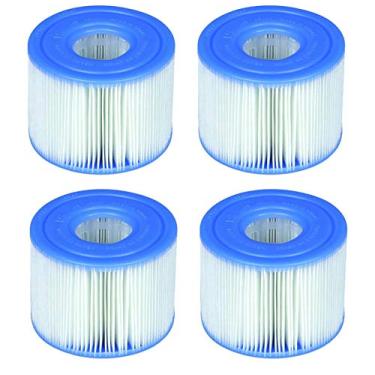 Imagem de Intex Cartuchos de piscina B01HMXBDGM PureSpa Tipo S1 Easy Set (4 filtros) | 29001E, 4 unidades (pacote com 1), azul