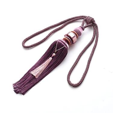 Imagem de Suportes de cortina prendedores de cortina simples alça de cortina de bola de foguete alça de cortina pendurada borla alça de cortina de orelha, T9,1 Pçs