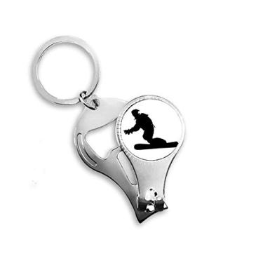 Imagem de Esqui Esportivo Jogador de Prancha de Esqui Anel Alicate de Prego Chaveiro Abridor de Garrafas Cortador