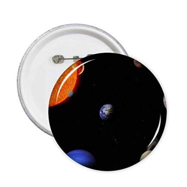 Imagem de Broche Planet Red Blue Dark Night Sky Pins Badge Button Emblema Decoração 5 peças