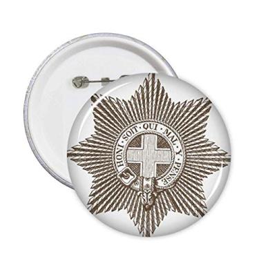 Imagem de Broche de cinto de estrela preta e branca arte barroca broche de crachá botão decoração acessório 5 peças