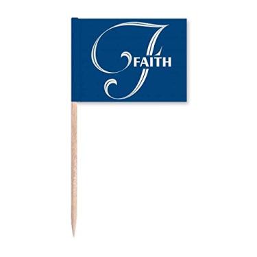 Imagem de Faith Food Family Letras Palito de Dente, Marcador, Topper Decoração de Festa