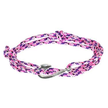 Imagem de West Coast Paracord Pulseiras masculinas ajustáveis com âncora náutica e gancho de pesca – Disponível em uma variedade de acabamentos e cores – Feito de corda de nylon