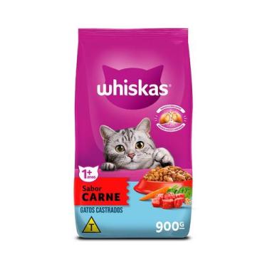 Imagem de Ração Whiskas Para Gatos Adultos Castrados Sabor Carne - 900G