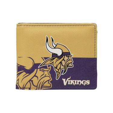 Imagem de Littlearth Carteira dobrável NFL Minnesota Vikings, cor do time, 10 cm x 12,7 cm x 2,5 cm