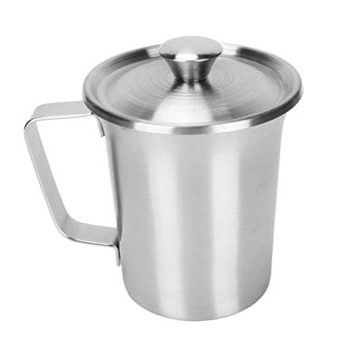 Imagem de Caneca de café, caneca de café de aço inoxidável 304 para evitar quebras Caneca de café com tampa adequada para café, leite e chá