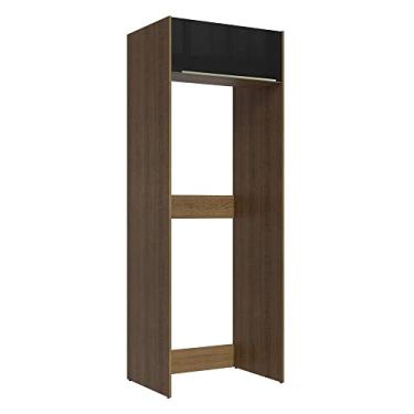 Imagem de Porta Geladeira Madesa Lux 1 Porta Basculante - Rustic/Preto