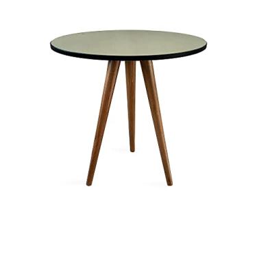 Imagem de Mesinha Lateral De Canto Tripé 50x50cm Espelhada Cor:Preto