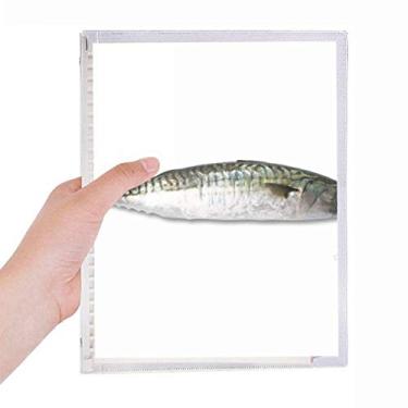 Imagem de Caderno de atividades de peixe oceano longo, preto, folhas soltas, diário recarregável