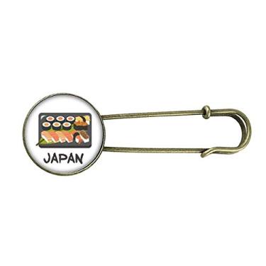 Imagem de Caixa de sushi tradicional japonesa retrô, broche de metal