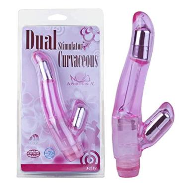 Imagem de Vibrador Dual Stimulator Curvaceus - 2 motores Multi velocidade, Jelly Translúcido Rosa