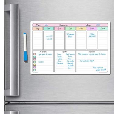 Imagem de Ímã de geladeira porta recados planner 20 X 30cm Mod03