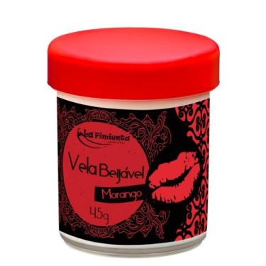 Imagem de Vela Beijável Hot Morango 45G - La Pimienta