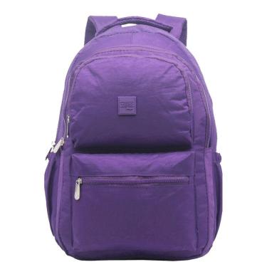 Imagem de Mochila Tactel Nylon Amassadinho Crinkle Básica Feminina Masculina