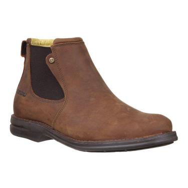 Imagem de Botina Masculina Marrom Bico Redondo Zebu 33559