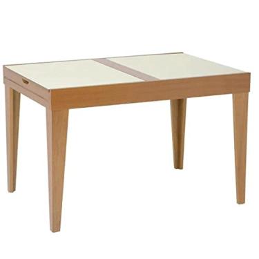 Imagem de Mesa de Jantar Extensível Tampo Vidro/MDF 120x80cm Paris