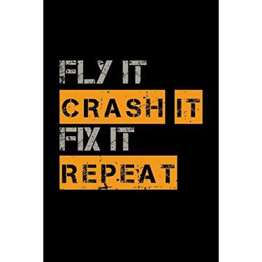 Imagem de Fly it crash it fix it repeat: 6x9 FPV - dotgrid - dot grid paper - notebook - notes