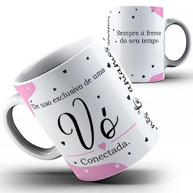 Imagem de Caneca Vó Avó vovó Conectada à frente do seu tempo 23a (Preta)