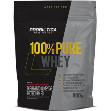 Imagem de 100% Pure Whey Refil (900g) Probiótica Sabor:Iogurte com Morango