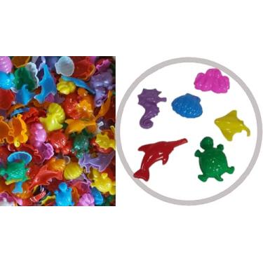 Imagem de Kit com 50 Forminhas Areia Coloridas Sortidas Brinquedo Nacional para Mimos e Lembrancinhas Festas e Decoração Praia e Mar
