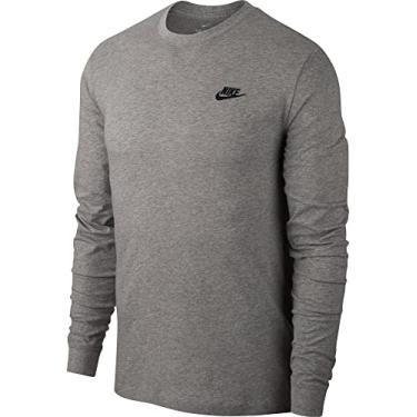 Imagem de Nike Camiseta masculina de manga comprida, Cinza, Large