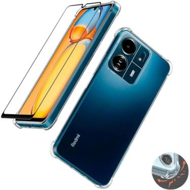 Imagem de Kit Capa Capinha para Xiaomi Redmi 13C + 1x Película 3D Vidro