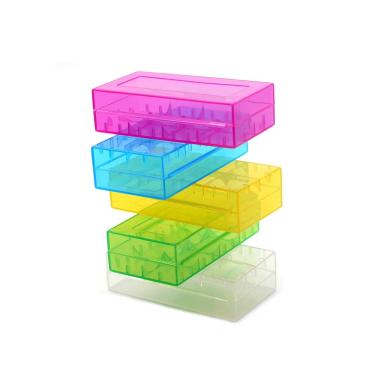 Imagem de Caixa de armazenamento do caso da bateria do plástico duro do PVC  caixas protetoras  suporte para 2