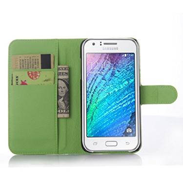 Imagem de Capa para Samsung Galaxy J5 (modelo 2016) â€“ Capa carteira flip de couro PU de para Galaxy J5 (modelo 2016), capa de proteção de telefone estilo empresarial, capa com [compartimentos