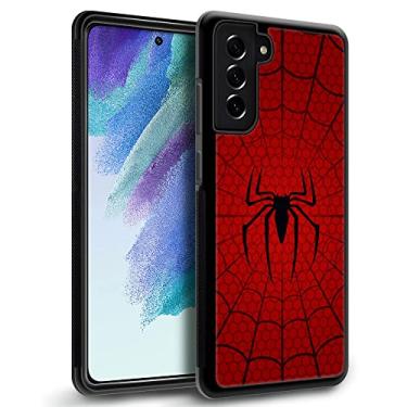 Imagem de YiXinBB Capa compatível com Samsung Galaxy S21, Y Spider Web Pattern Design de luxo, capa rígida de policarbonato antiarranhões à prova de choque para Samsung Galaxy S21