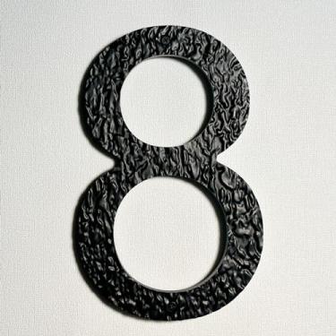 Imagem de Cobata Números de casa de acrílico de 25 cm de altura - Número de endereço residencial preto antidesbotamento e resistente ao clima|Design de montagem flutuante ou embutida/Número 8