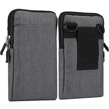 Imagem de Bolsa mensageiro de ombro pequena masculina, bolsa de cinto para celular impermeável, bolsa transversal pequena para celular com alça de tira, carteira, bolsa de cinto para smartphone, bolsa para