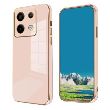 Imagem de Wousunly Capa de silicone rosa compatível com Xiaomi Poco M6 Pro, revestimento para Xiaomi Poco M6 Pro 4g, capa fina e macia à prova de choque (rosa)