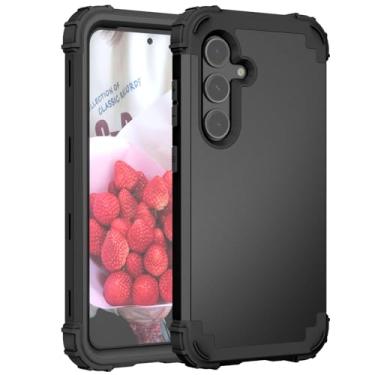 Imagem de Asuwish Capa de telefone para Samsung Galaxy S24 Plus S24+ 5G capa rígida à prova de choque de silicone macio amortecedor híbrido de três camadas Célula protetora resistente S24plus 24S + S 24 24+