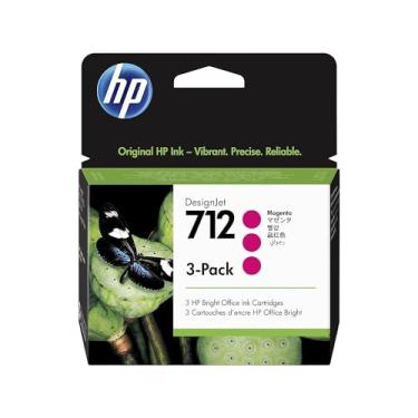 Imagem de Cartucho de tinta HP 712 29 ml magenta DesignJet, pacote com 3 (3ED78A)