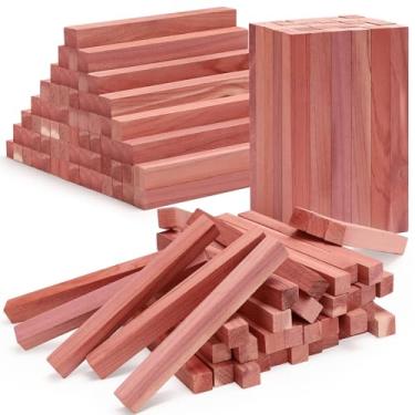 Imagem de Homode Blocos de cedro para armazenamento de roupas, 100 peças de palitos de cedro, lascas de madeira de cedro vermelho aromático, tábuas de cedro para armários, gavetas, guarda-roupa