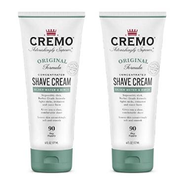 Imagem de Cremo Barber Grade Silver Water & Birch Shave Cream, Astonishingly Superior Ultra-Slick Shaving Cream Fights Nicks, Cuts And Razor Burn, 6 Fl Oz (Pack of 2)