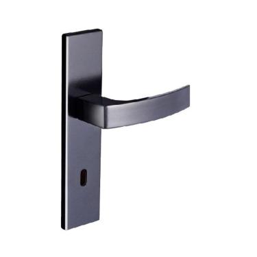 Imagem de fechadura interna quadratta curva espelho s40 preto fosco alianca