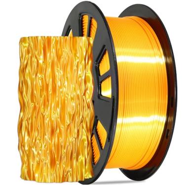 Imagem de Filamento para impressora 3D Gold PLA 1,75 mm, carretel de 1 kg (1 kg), material de impressão 3D, serve na maioria das impressoras FDM, com embalagem extra de presente da DO3D