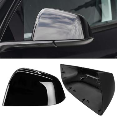 Imagem de Jaronx Compatível com Tesla Model Y Side Mirror Cover Replacement 2020 2021 2022 2023 2024, lado esquerdo do motorista preto asa de porta tampa de espelho retrovisor para acessórios Tesla Model Y