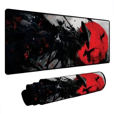Imagem de Mouse Pad Gamer Deskpad Speed Extra Grande Profissional com Borda Costurada 80x40cm - Samurai