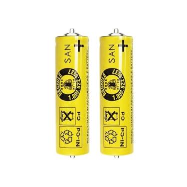 Imagem de 2pcs SAN 1N-600AA original para Braun Electric Shaver Battery S3 3000S/3090S 199S-1 5739/5743 5663 1.2V Ni-Cd baterias recarregáveis