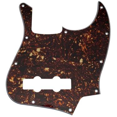 Imagem de Musiclily 10 Furos Escudo Baixo Pickguard para Fender EUA/Mexicana Standard Jazz Bass 4 Cordas, 4 Camadas Tortoise Shell