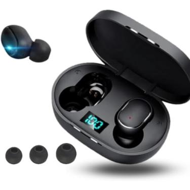 Imagem de Fone Ouvido Bluetooth Preto Sem Fio Cancelamento Ruído Microfone Android iPhone Esportivo TWS ANC Potentes Painél Digital