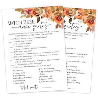 Imagem de Jogos de chá de panela, jogos de casamento, cartões de jogos de festival de outono, lembrancinhas de festa de noivado, jogos de despedida de solteira, jogos minimalistas de festa de casamento,