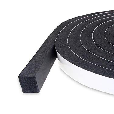Imagem de Fita de vedação de porta para portas e janelas, fita de isolamento de espuma autoadesiva, à prova de som, faixa de clima, resfriamento de tubulação, faixa de vedação de ar condicionado, W:1In xT: 4/5In xL: 16Ft