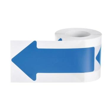 Imagem de YOKIVE Adesivos de seta adesivos, marcador de fita de chão, adesivo de seta direcional para geladeira sala de aula, placa de embalagem, 7,6 cm x 15,2 cm, 200 peças, azul
